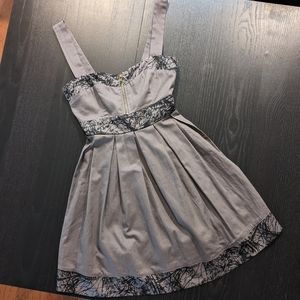NEW Forever 21 S Grey zipper top dress